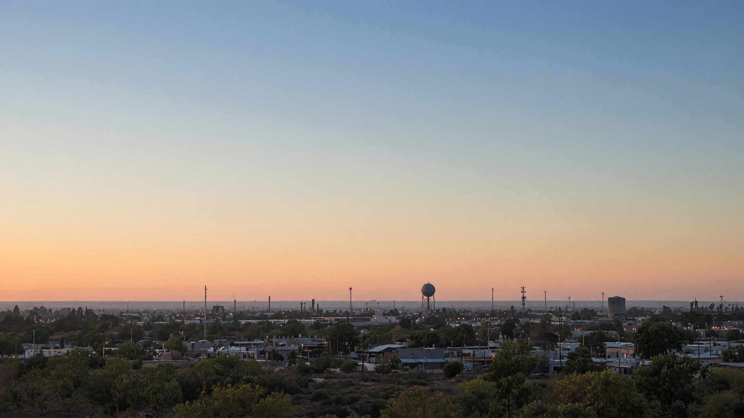 Madera skyline at dusk
