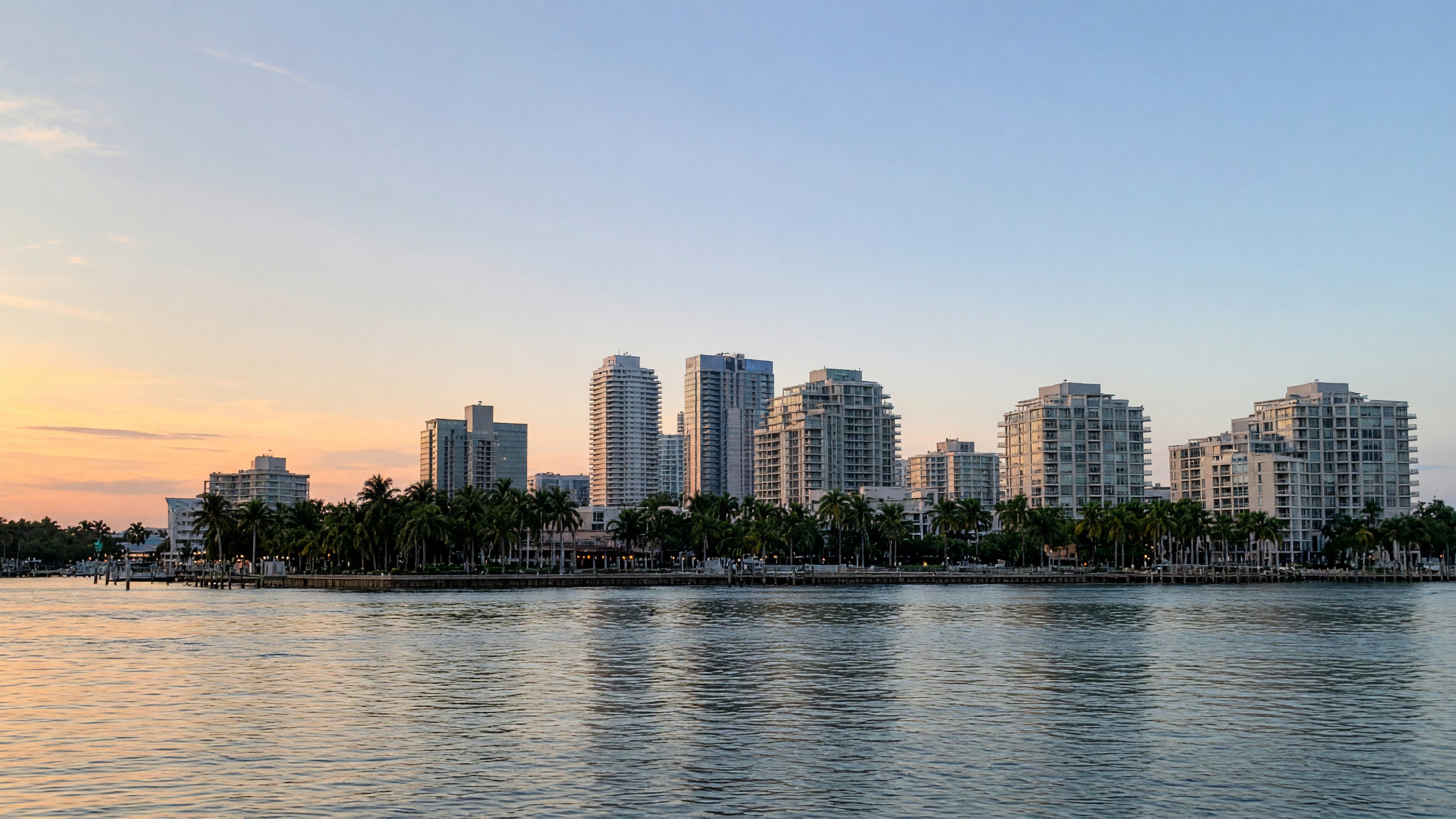 Fort Myers skyline at dusk