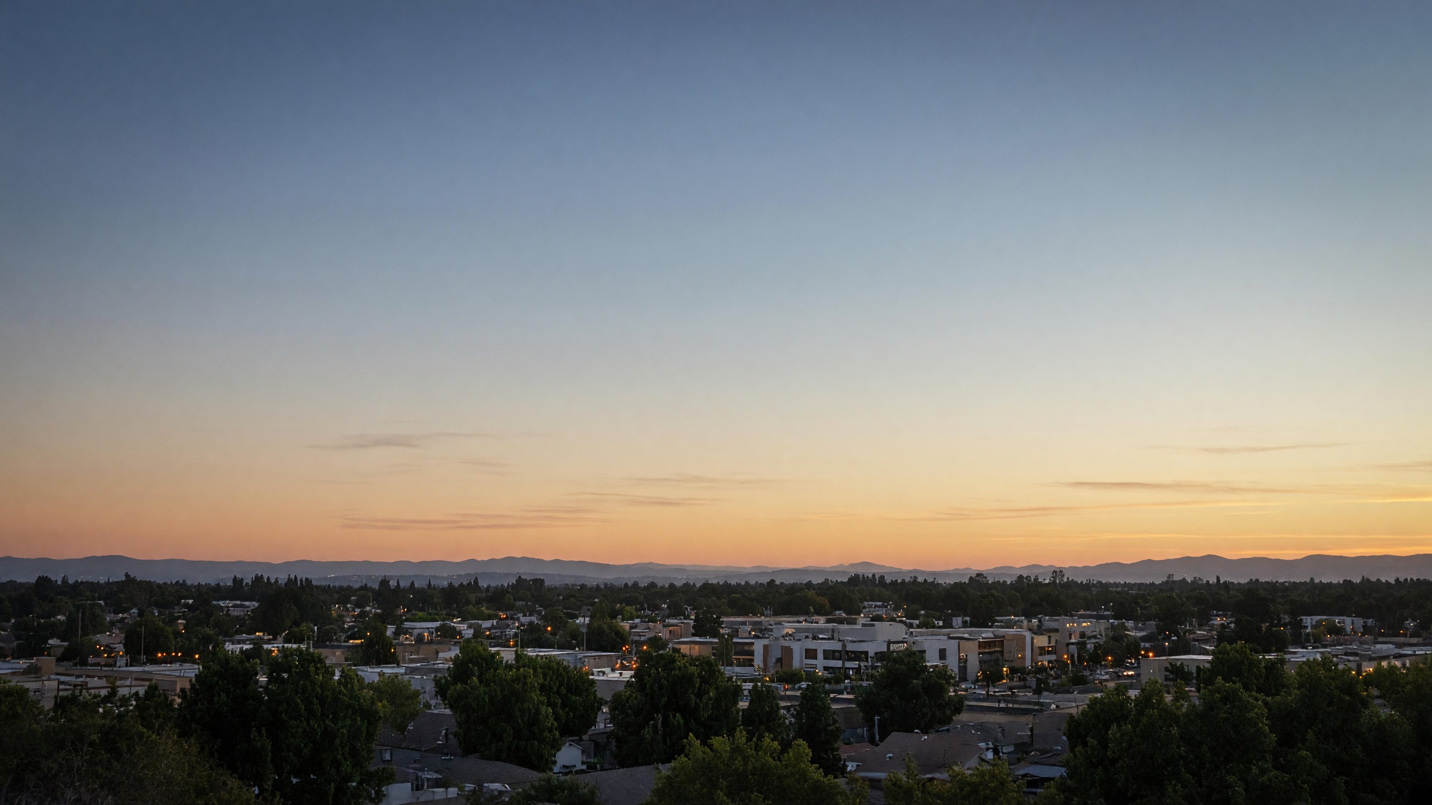 Elk Grove skyline at dusk