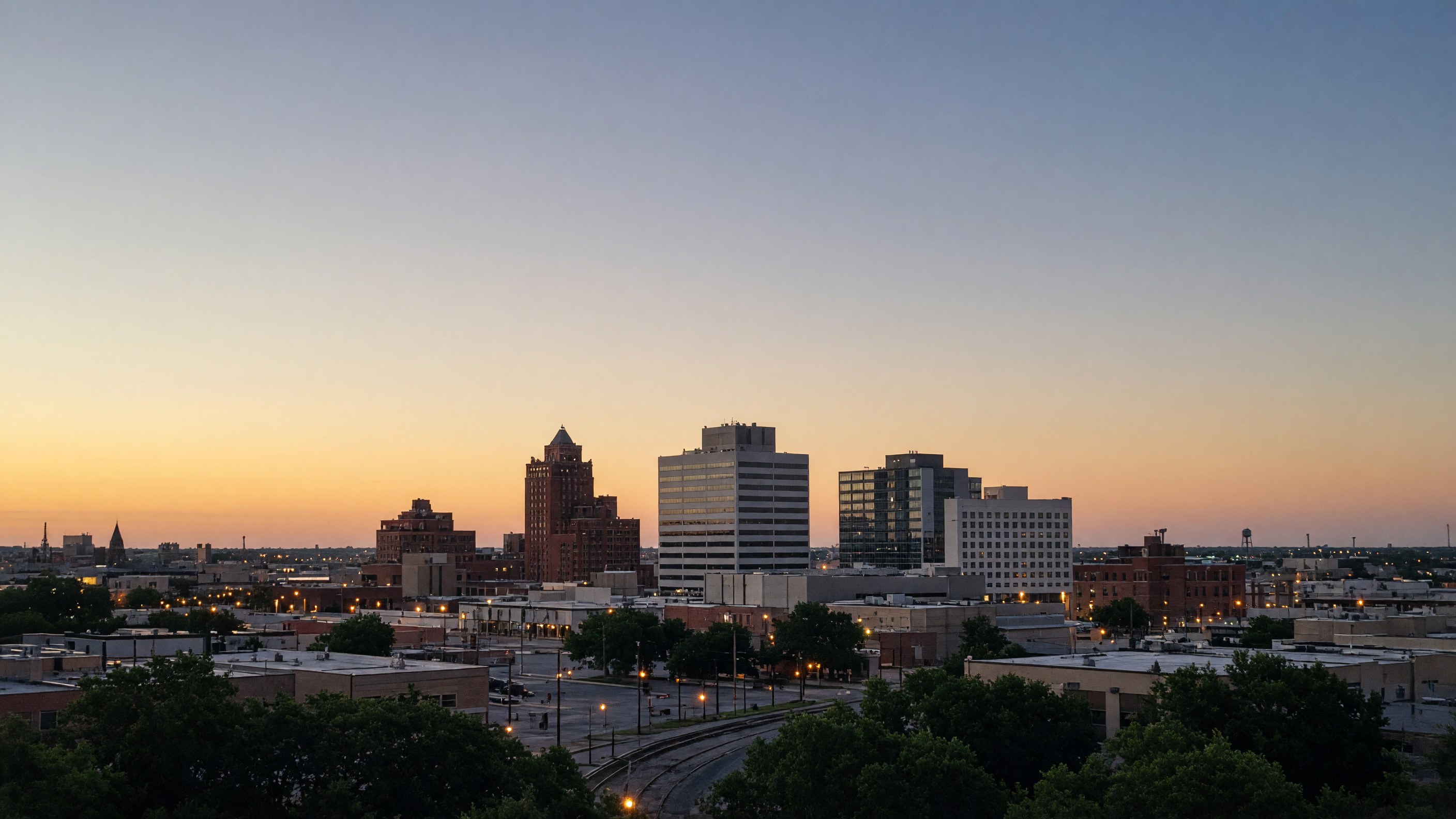 Abilene skyline at dusk