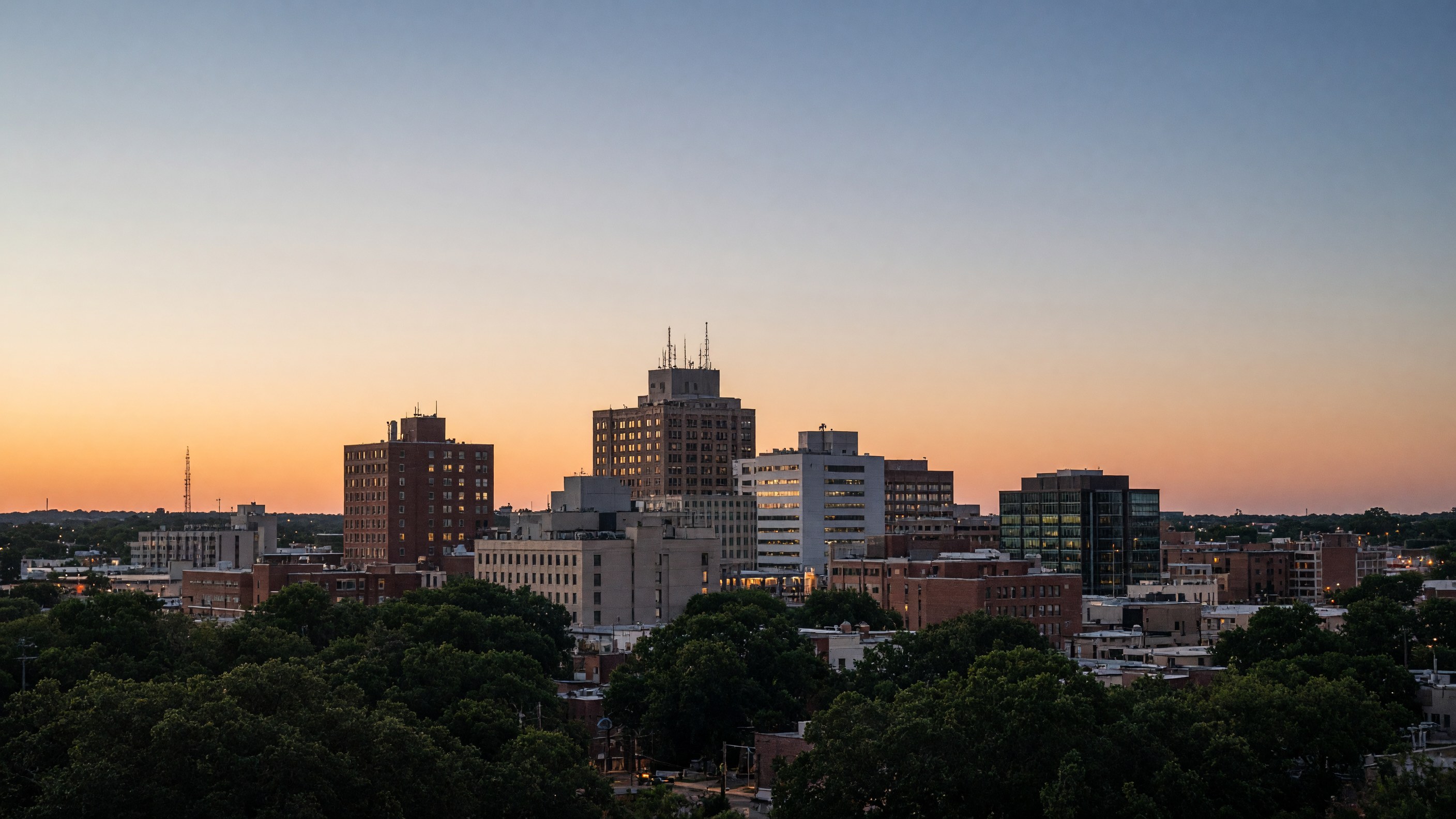 Longview skyline at dusk
