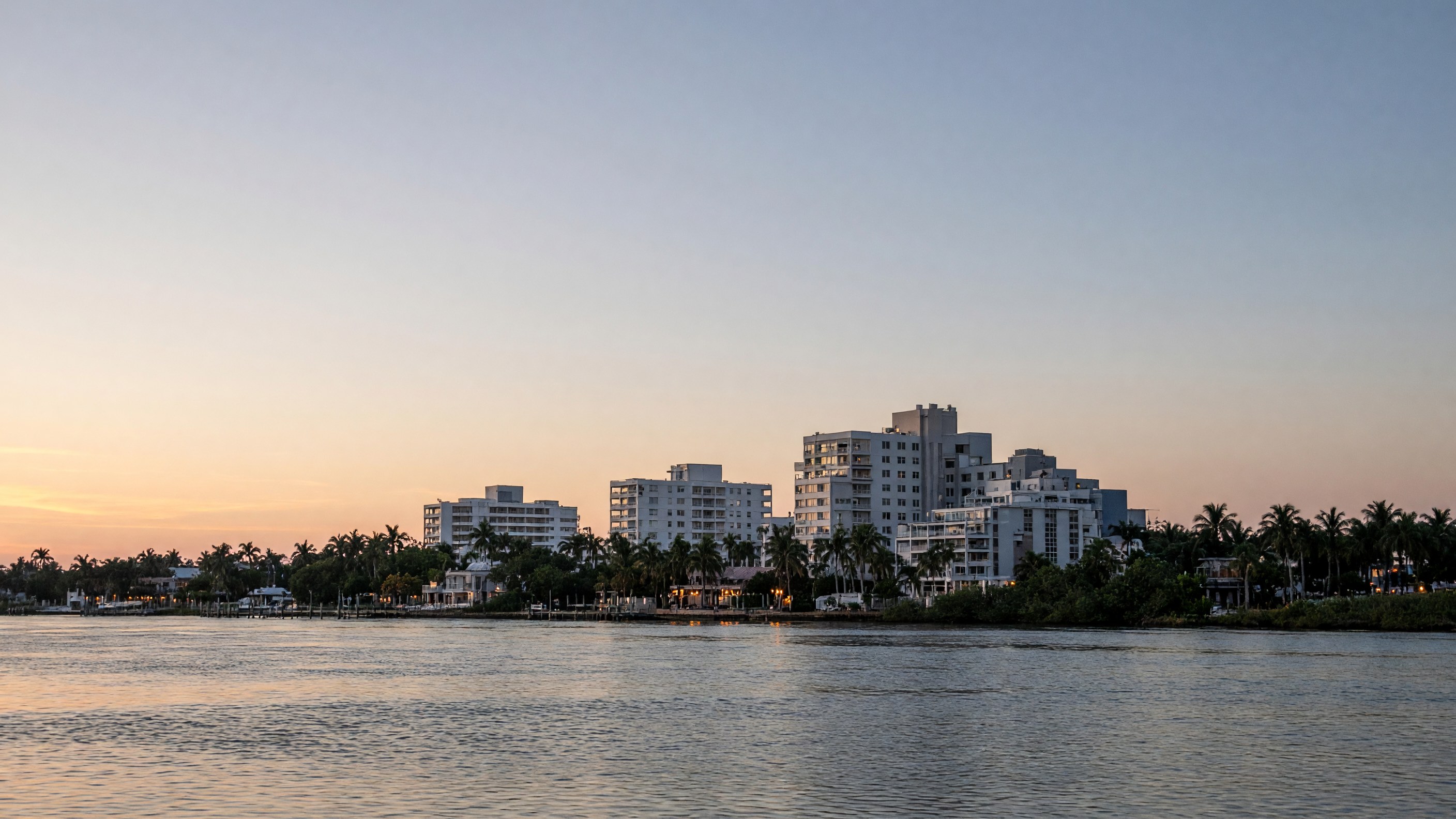 Port St. Lucie skyline at dusk