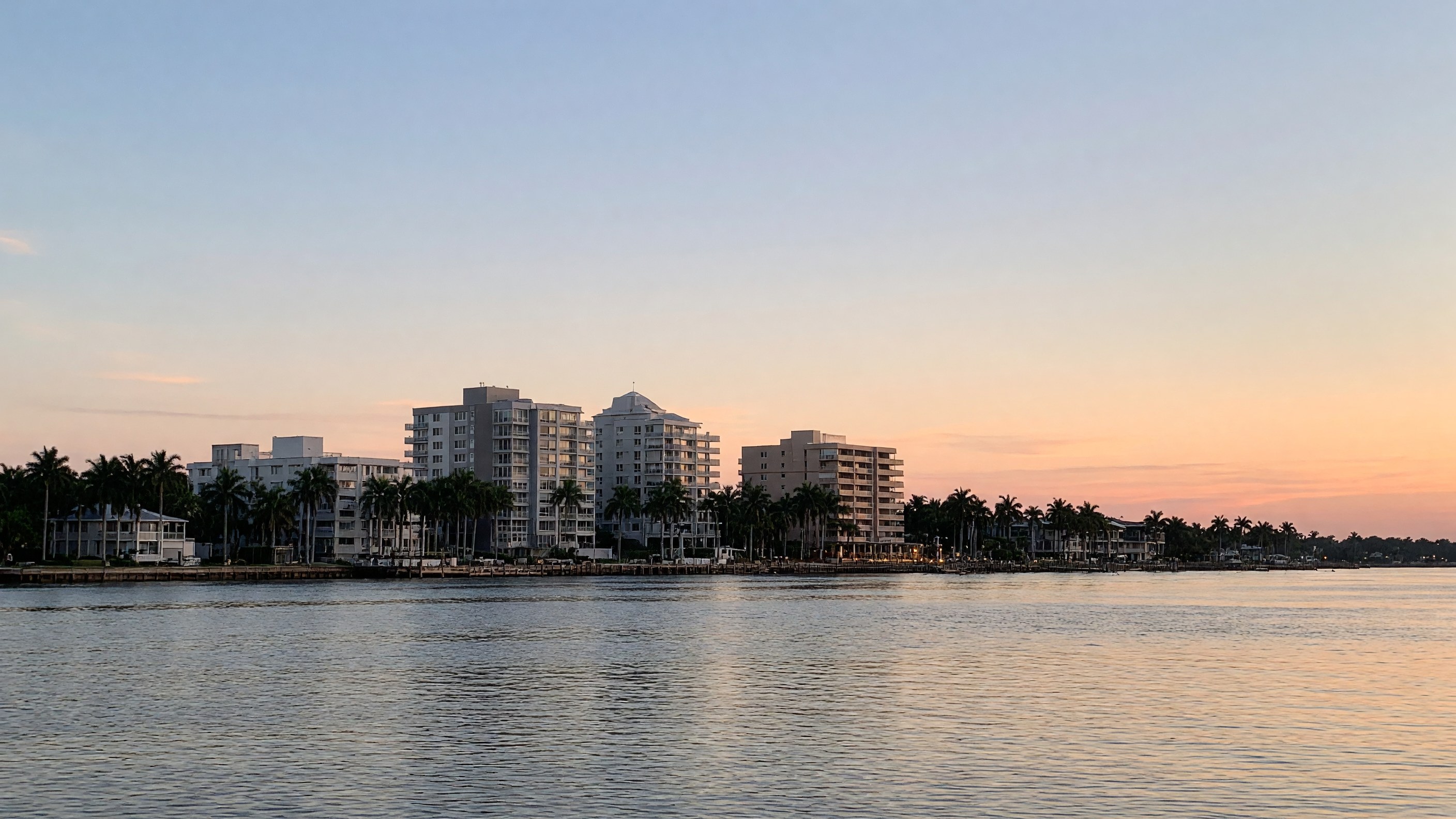 Cape Coral skyline at dusk