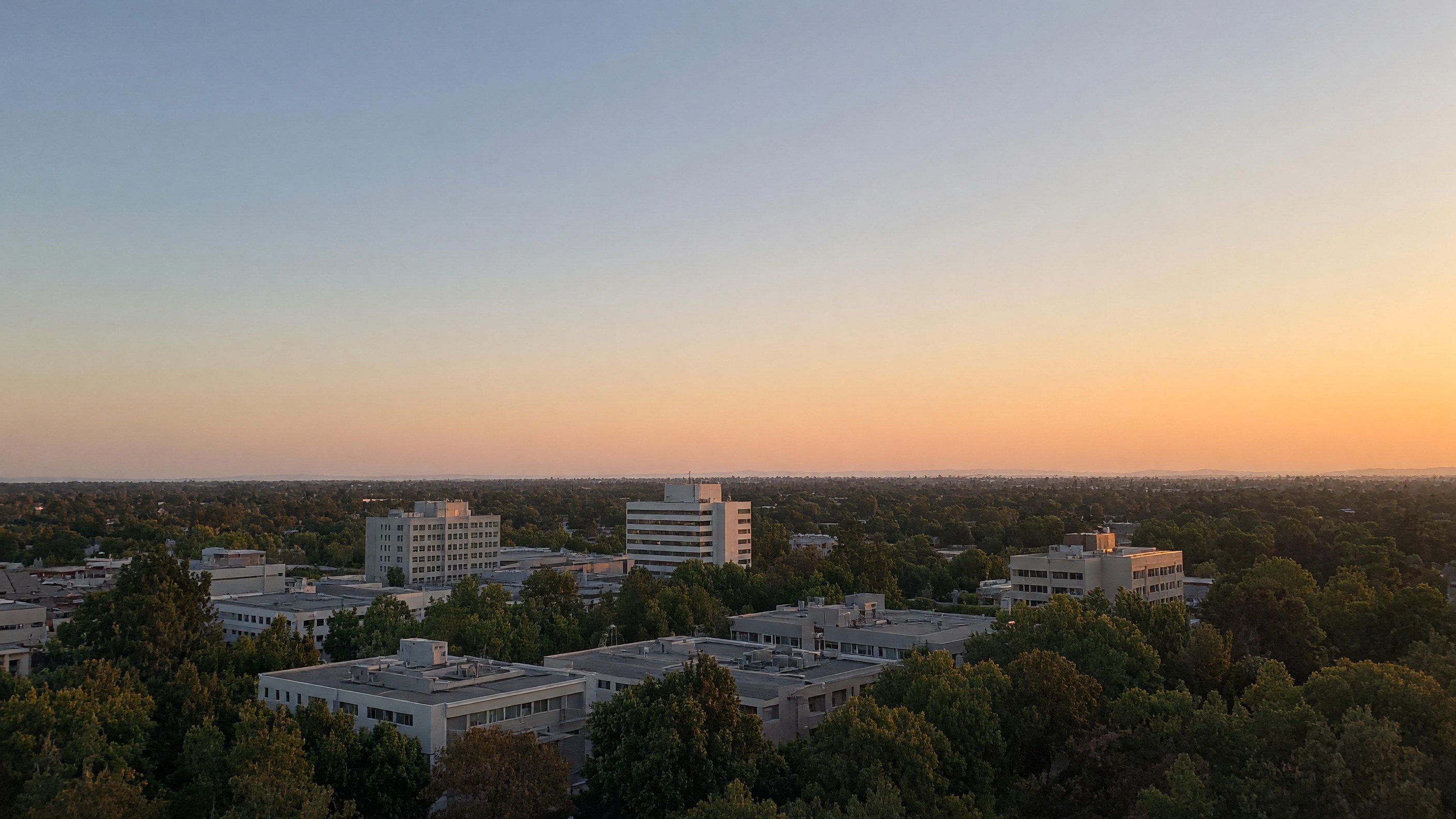 Davis skyline at dusk