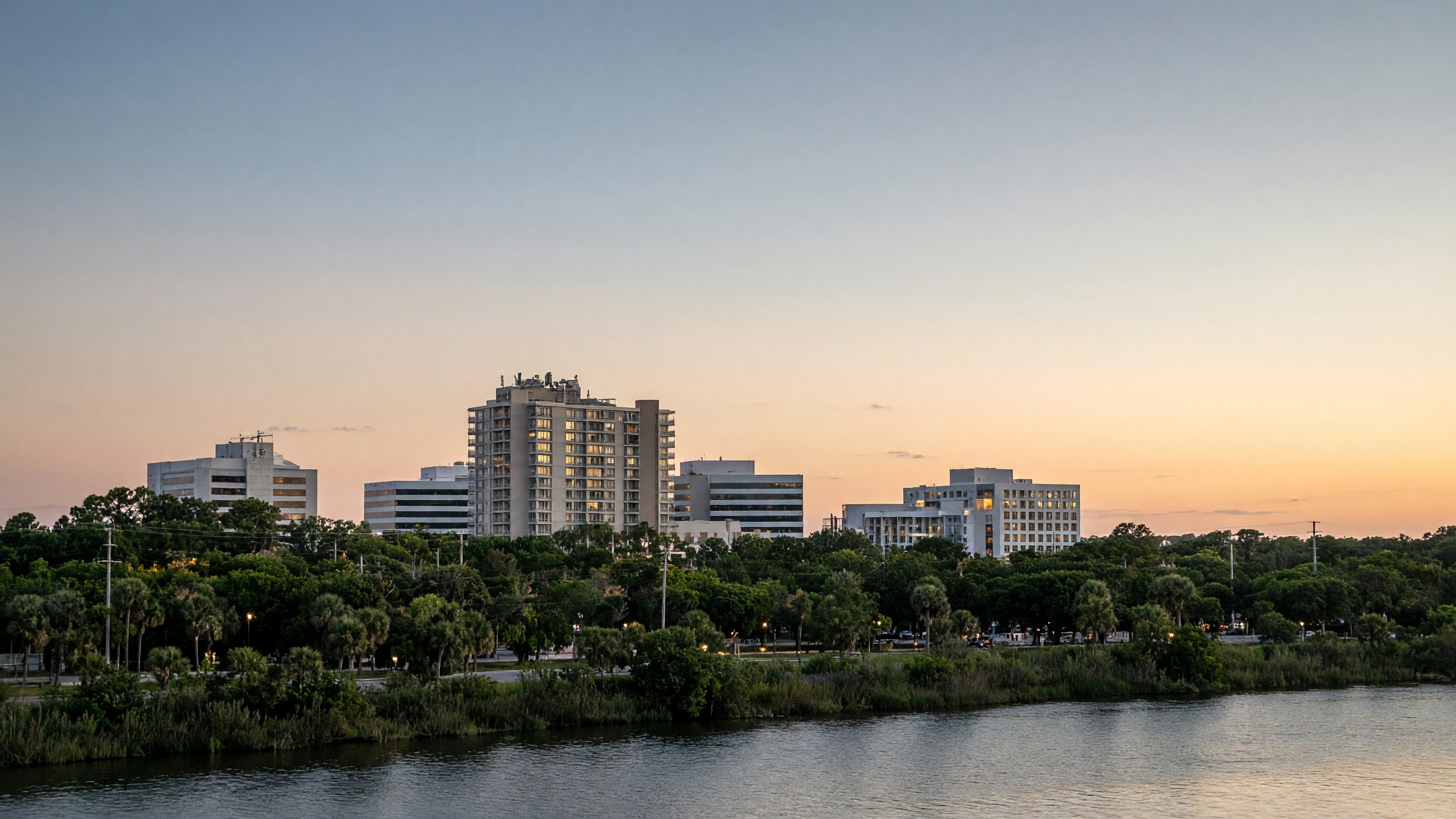 Coral Springs skyline at dusk