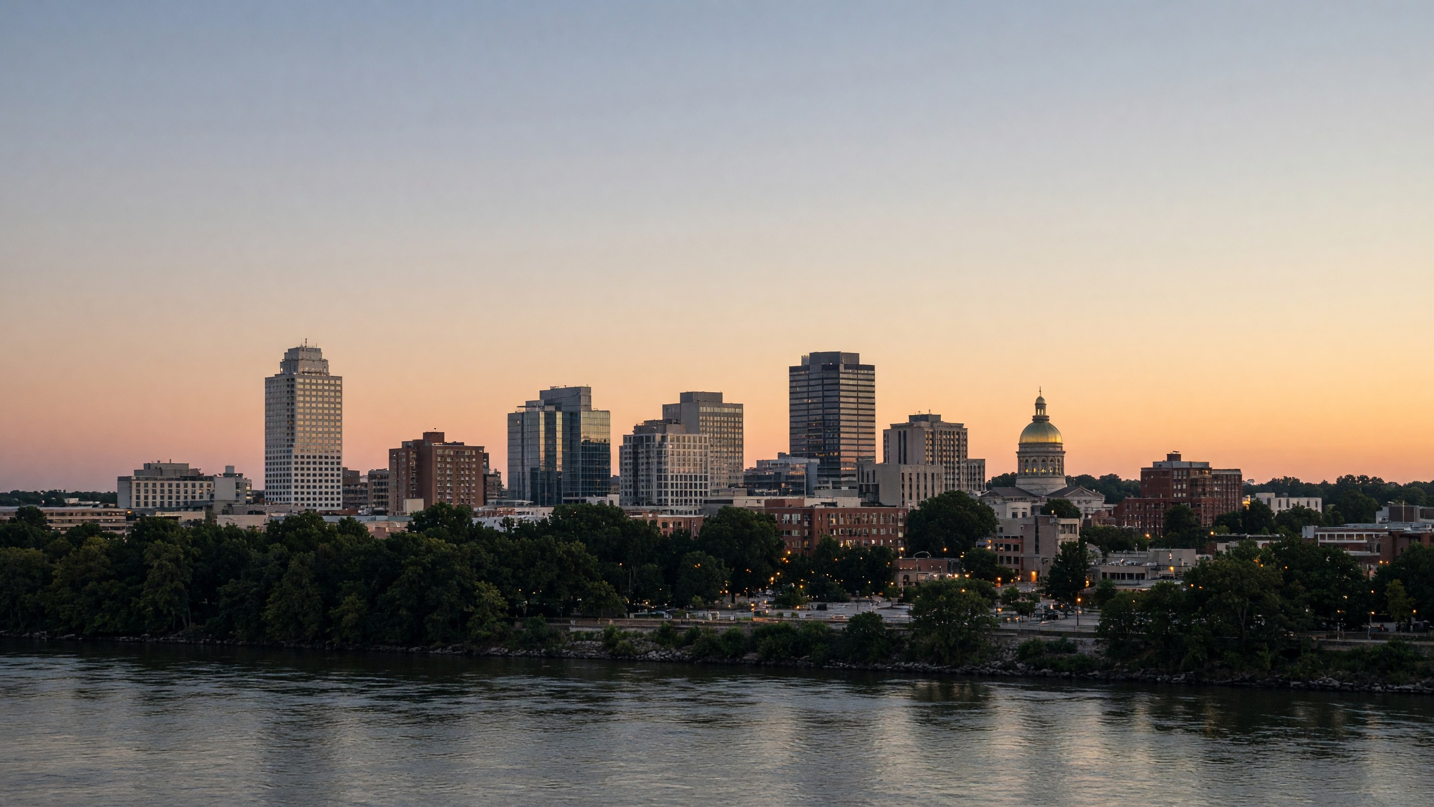 Columbia skyline at dusk