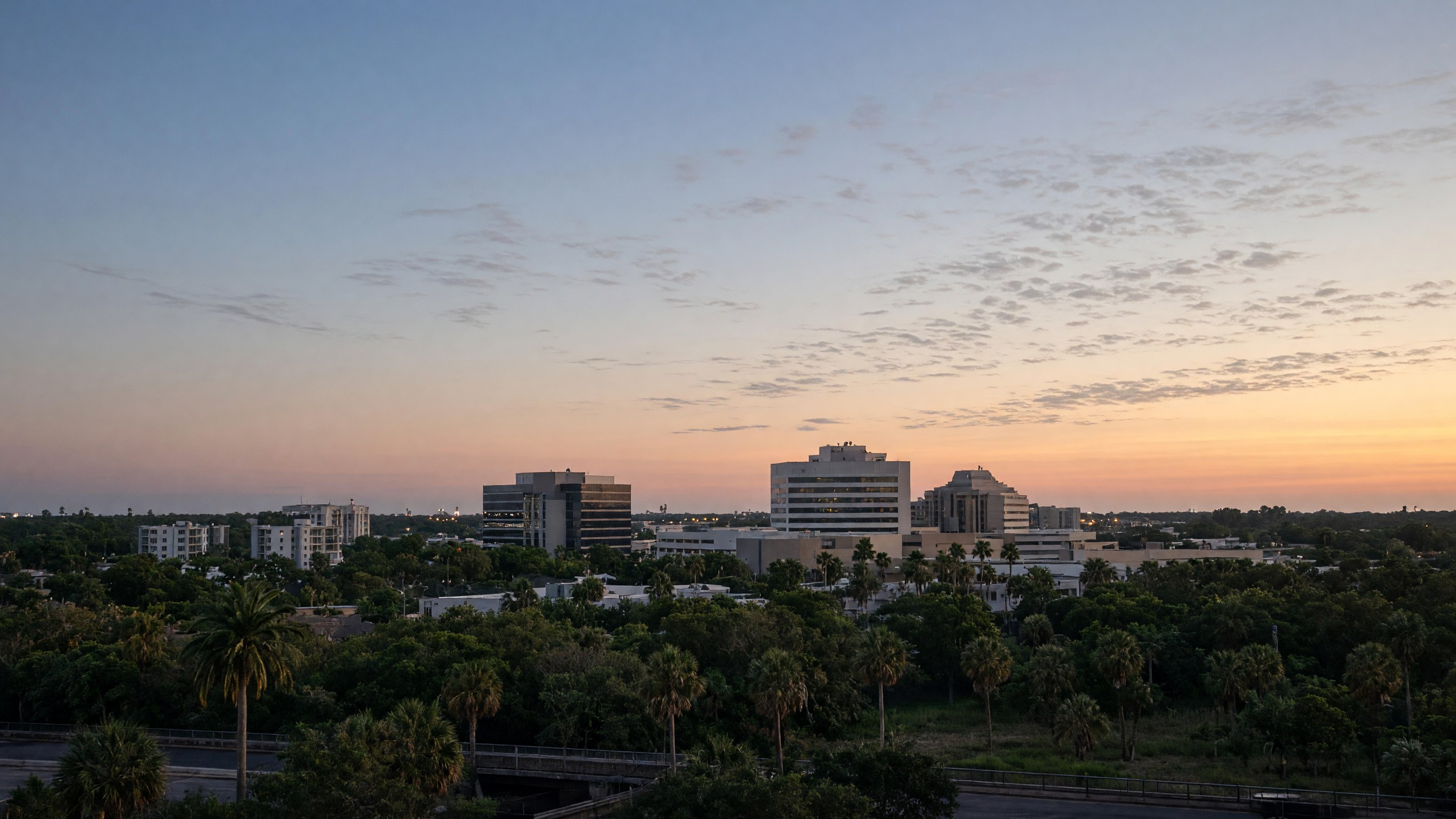 Miramar skyline at dusk