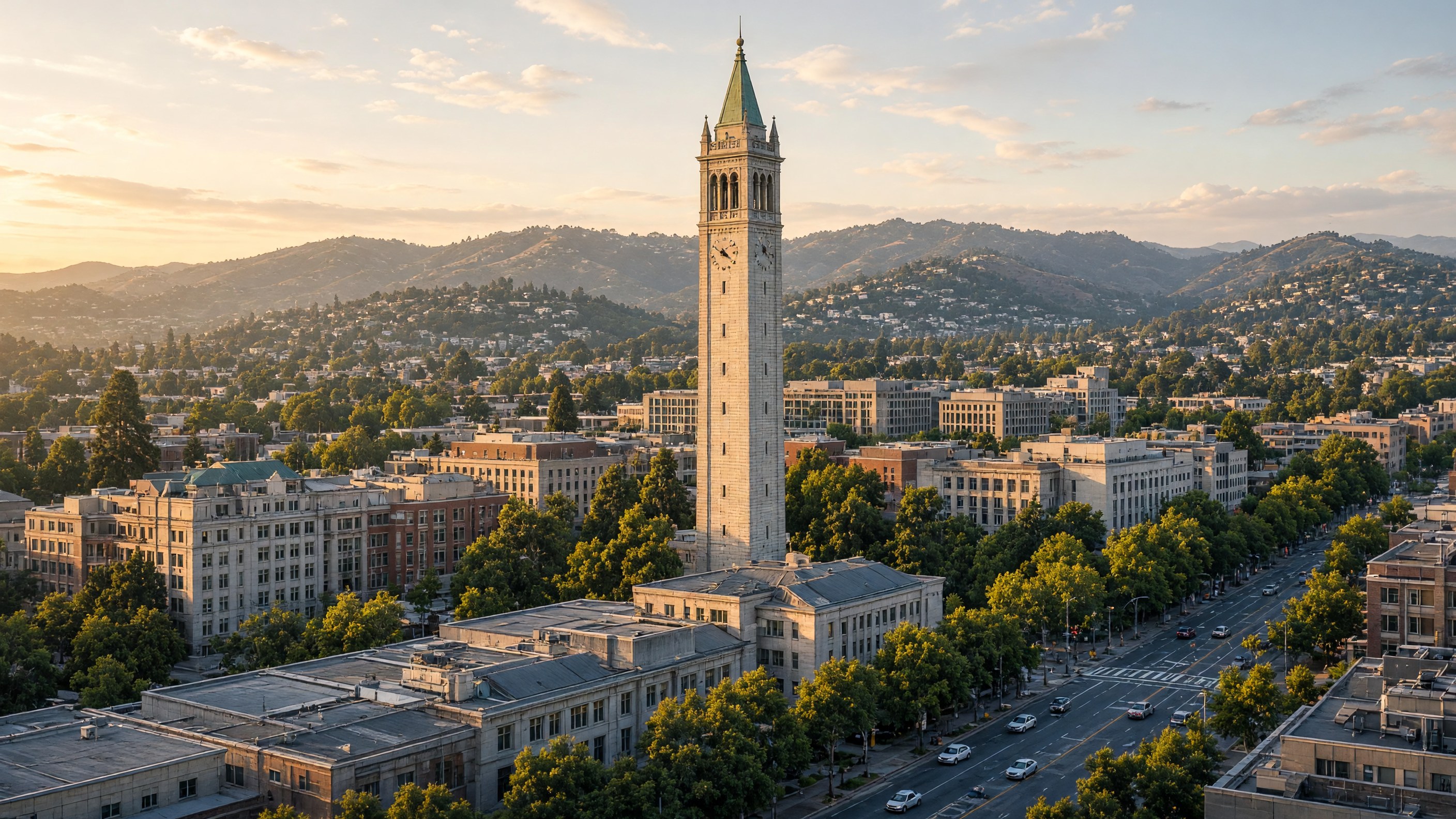 Sather Tower (the Campanile), Berkeley Hills in Berkeley