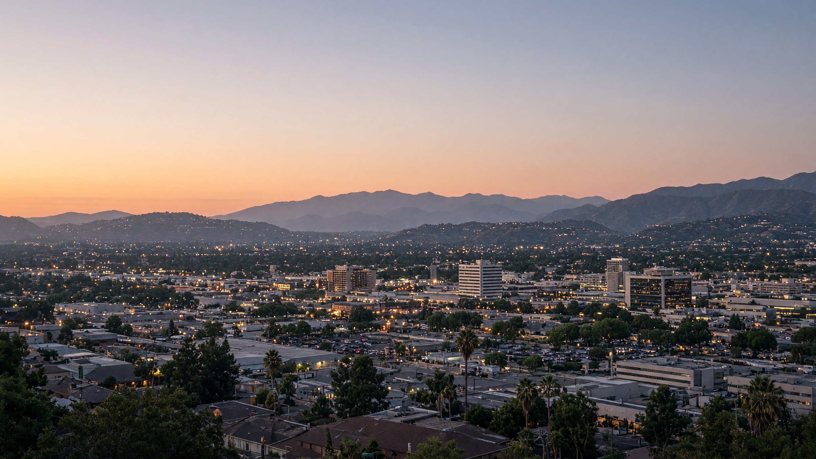 El Cajon skyline at dusk