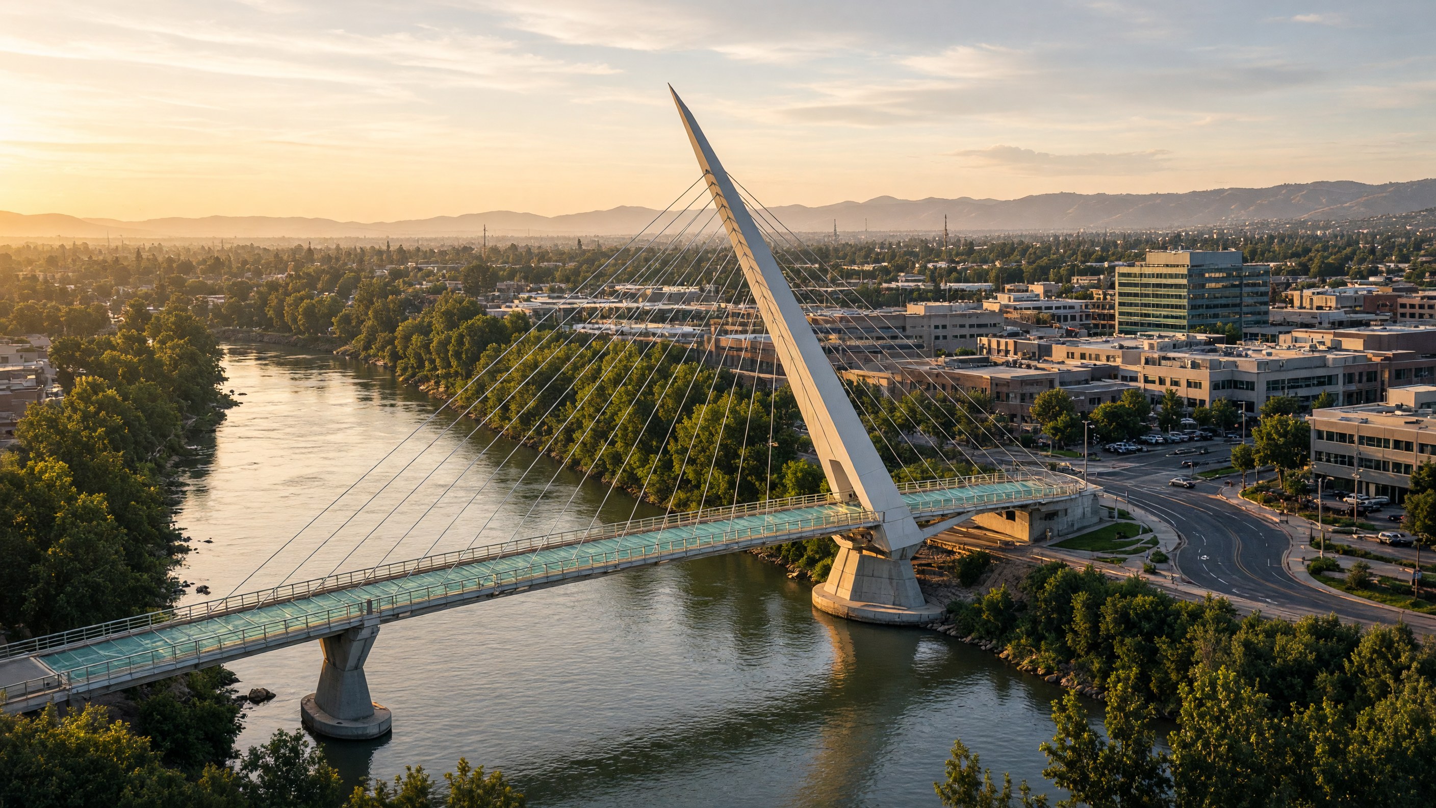 Sundial Bridge, Sacramento River in Redding